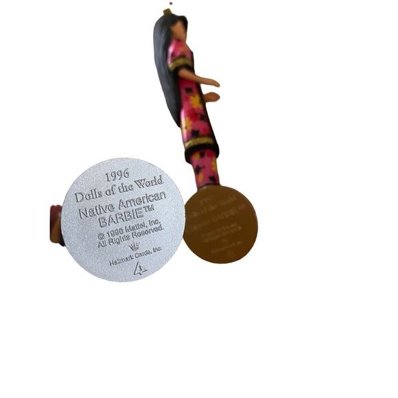 Set of 2 Barbie 96 97 Native Chinese Barbie Holiday Ornament Mini Collectible Do - Picture 8 of 9